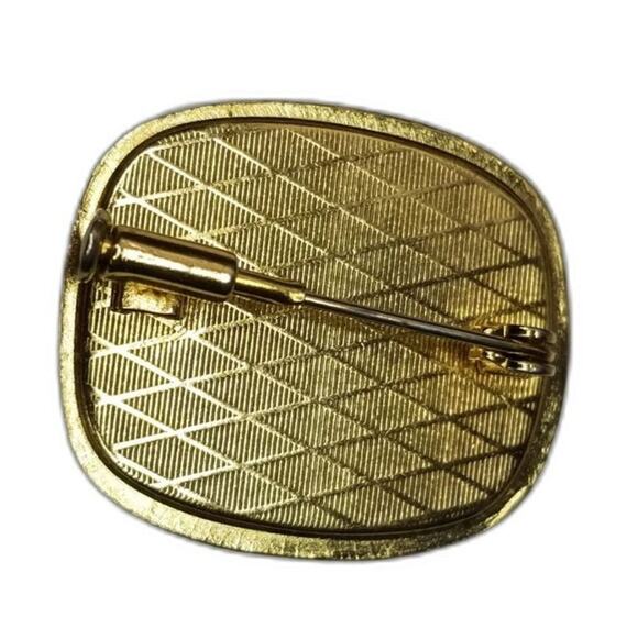 1980s Vintage Porcelain Roses Hand Painted Brooch Pin Porcelana Mercedes - Picture 7 of 7